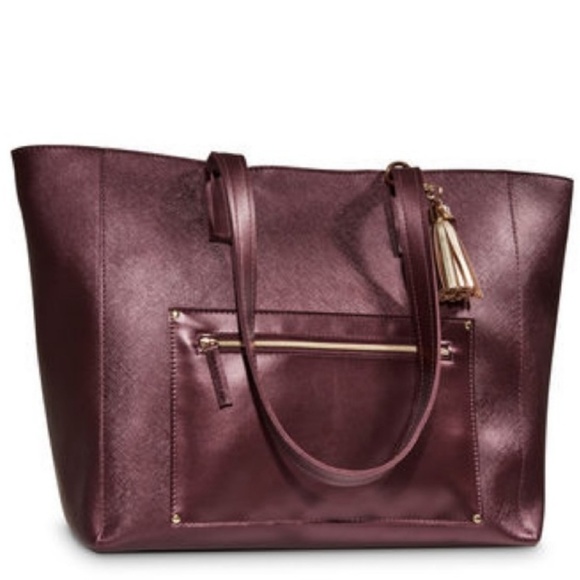 Bath & Body Works | burgandy tote bag - Picture 2 of 8